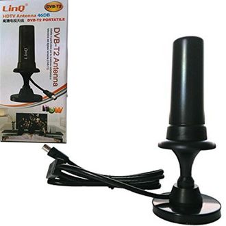 Trade Shop Trade Shop - Antenna Dvb-t2 Tv 46 Dbi Portatile Per Auto Camper Suv Con Calamita Per Esterno