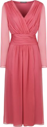 Alberta Ferretti Alberta Ferretti Womens Chiffon Dress - Light Pink Silk - Size EU 42 (Womens)
