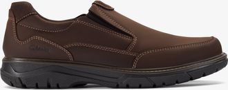 Clarks Mens Renzo Easy Dark Brown Lea Shoes - Size 10 Wide Fit (UK Shoe)