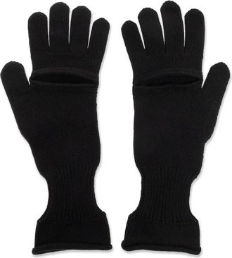 Issey Miyake Guanti con dettaglio cut-out - Nero