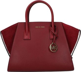 Michael Kors Luxe Echt Leren Handtas - Dames - Handtassen - Rood - ONE Size - Leer - Tassen