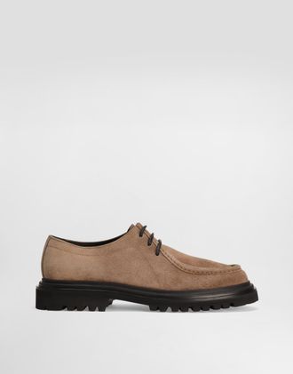 Dolce & Gabbana Split Calfskin Derby - Man Lace-ups Brown 41.5
