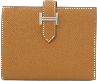 Herm&egrave;s Gold Epsom Leather Wallet (Bi-Fold) (Pre-Owned)