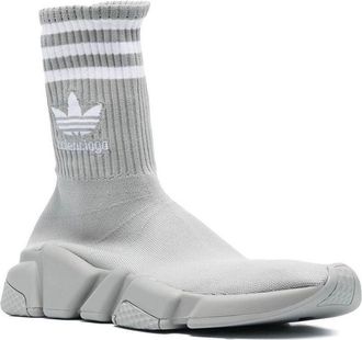 adidas x Balenciaga Womens Gray Nylon Athletic Sneakers