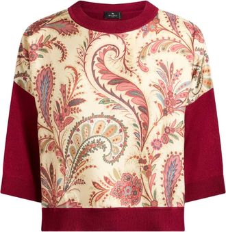 Etro T-shirt con stampa paisley - Rosso