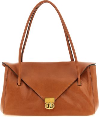 Marni Brown Calfskin Shoulder Womens Bag