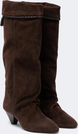 Isabel Marant Elita draped suede knee-high boots