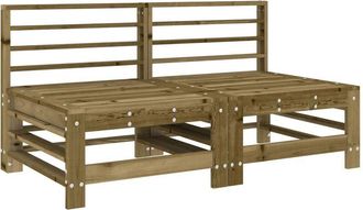vidaXL Vidaxl - Garden Middle Sofas 2 pcs Impregnated Wood Pine