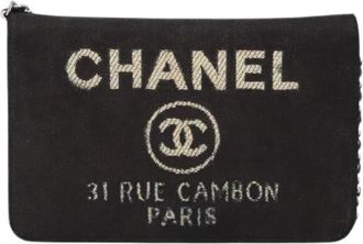 Chanel Pre-owned Canvas Cross Body Bag - Dames - Vintage Schoudertas - Zwart - ONE Size - Vintage