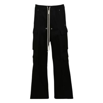 Rick Owens Broeken, Heren, Zwart, S, Wol, Cargobelas Broeken