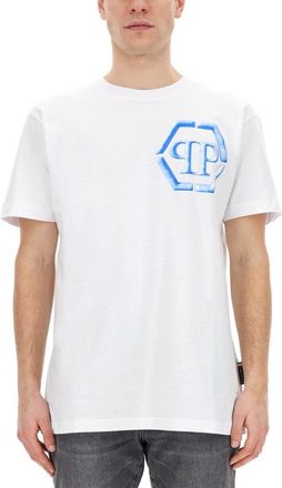 Philipp Plein Logo-Emblazoned Cotton T-Shirt With Crew Neck