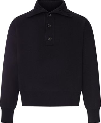 Ami WOOL SWEATER WITH POLO COLLAR - Ami Paris - Man