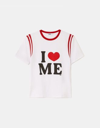 Tally Weijl T-Shirt TALLY WEIJL STSCOORCUN2, Damen, Gr. XS, wei&szlig;, Jersey, Obermaterial: 100% Baumwolle, bedruckt, figurbetont normal, Rundhals, Shirts T-Shirt, Ba