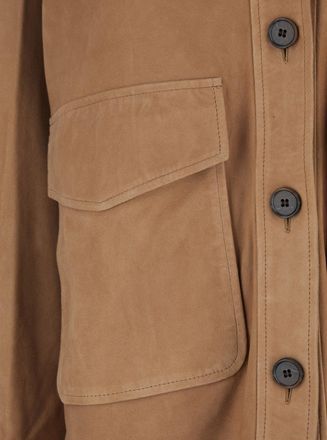 Arma Womens Jacket Kaylee Brown Suede Lamb Leather Coat