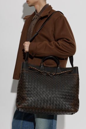 Bottega Veneta Andiamo Voyager Shopper Bag, Mens, Brown