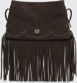 Pinko Borsa One, Two, Three Bag Pinko in camoscio con frange