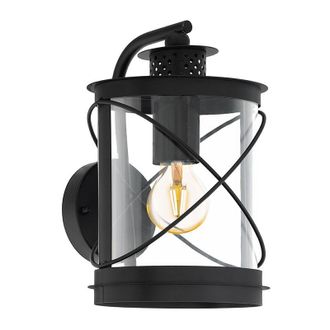 Eglo Eglo - Applique Esterno Contemporanea Hilburn Metallo Nero 1 Luce E27