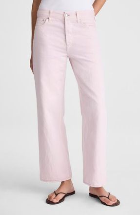 Madewell Low Slung Baggy Crop Jeans in Marble Lilac at Nordstrom, Size 24