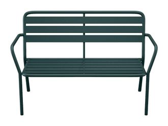 VENTE-UNIQUE.COM Banco de jard&iacute;n acero verde pino
