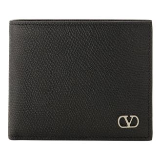 Valentino Garavani Wallets & Cardholders, male, Black, Size: ONE SIZE Vlogo Signature Grainy Calfskin Wallet