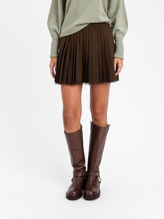 Twinset Minigonna plissettata in cr&ecirc;pe con vita elasticizzata