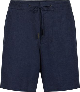 Iceberg Regular Fit Bermuda Shorts - Heren - Korte Broeken - Blauw - M - Linnen - Korte Broeken