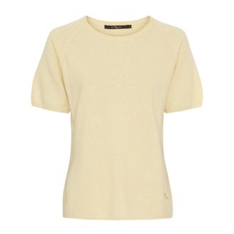 BTF-CPH Btfcph - Cashmere & Merino T-shirt - Dames - Truien - Geel - Maat: XS Kasjmier