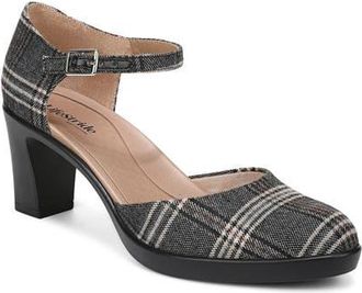 Life Stride Effortless Ankle Strap Platform Pump in Black Multi at Nordstrom, Size 5.5