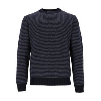 Corneliani Truien & Vesten, Heren, Blauw, 2Xl, Wol, Trui met ronde hals