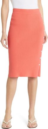 Rag & Bone Asher Side Button Rib Sweater Skirt in Coral at Nordstrom Rack, Size X-Small