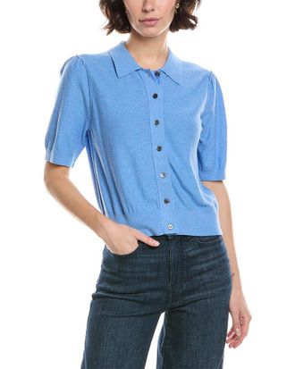 Michael Stars Sparrow Cashmere-Blend Polo Sweater