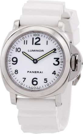 Officine Panerai Pre-owned Panerai Hand Wind White Dial Mens Watch PAM00010