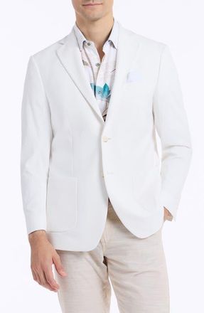Robert Graham Harston Tailored Fit White Seersucker Sport Coat at Nordstrom, Size 42
