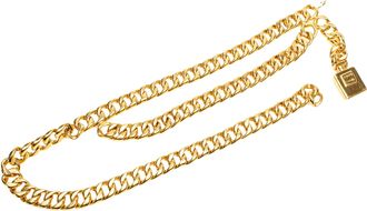 Chanel Gold Plated No. 5 Perfume Bottle Charm Chain Link Belt