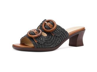 Eric Michael Zest Womens Dress Sandals Black : EU 40 (US Womens 9.5-10) M (B), Leather