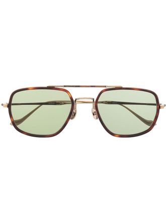 Matsuda tortoiseshell-effect pilot-frame sunglasses - Brown