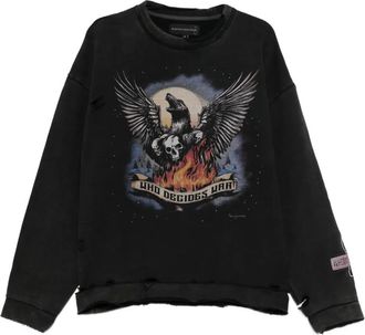 Who Decides War by Ev Bravado Felpa Moon con effetto vissuto - Grigio