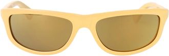 Bottega Veneta Stijlvolle Zonnebril Bv 1327S - unisex - Zonnebrillen - Geel - 58 MM - Accessoires