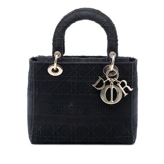 Dior Pre-owned Dior Medium Embroidered Canvas Cannage Lady D Lite Ladies J5YGM6CNROVA5YGK