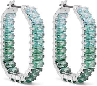 Swarovski Orecchini a cerchio Matrix - Verde