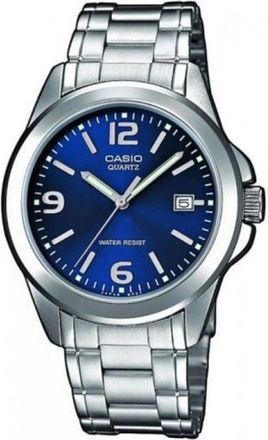 Casio Mens Blue Dial Stainless Steel Bracelet Watch - MTP-1215A-2A