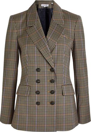 Veronica Beard Claude Dicky Plaid Stretch-wool Blazer - Brown - 14 (UK18 / Xxl)