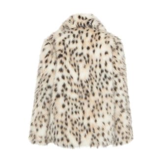 Bully Jassen, Dames, Beige, S, Polyester, Korte Jas met Dierenprint