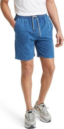 Stone Rose Acid Wash Fleece Shorts in Navy at Nordstrom, Size 7