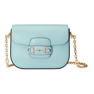 Gucci Horsebit 1955 Mini Shoulder Bag - female - Gucci - Shoulder Bags - Blue - ONE SIZE - Bags