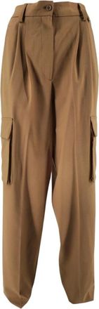 Herno Cargo Broek - Dames - Straight fit broeken - Bruin - S - Katoen - Broeken
