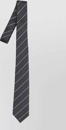 Gucci slim jacquard tie striped horsebit detail
