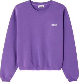 American Vintage Felpa Izubird con zip - Viola