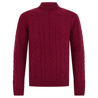 Slowear Slowear - Trui met hoge hals - Heren - Truien - Rood - Maat: M Wol