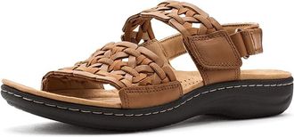 Clarks Laurieann Lily Womens Sandals Tan Leather : 6.5 B - Medium